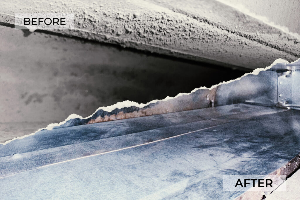 Air Duct Cleaning Before After Photo New York