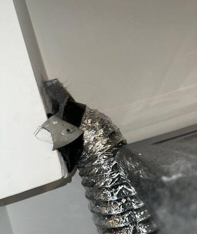 Dryer Vent Replacement Before After